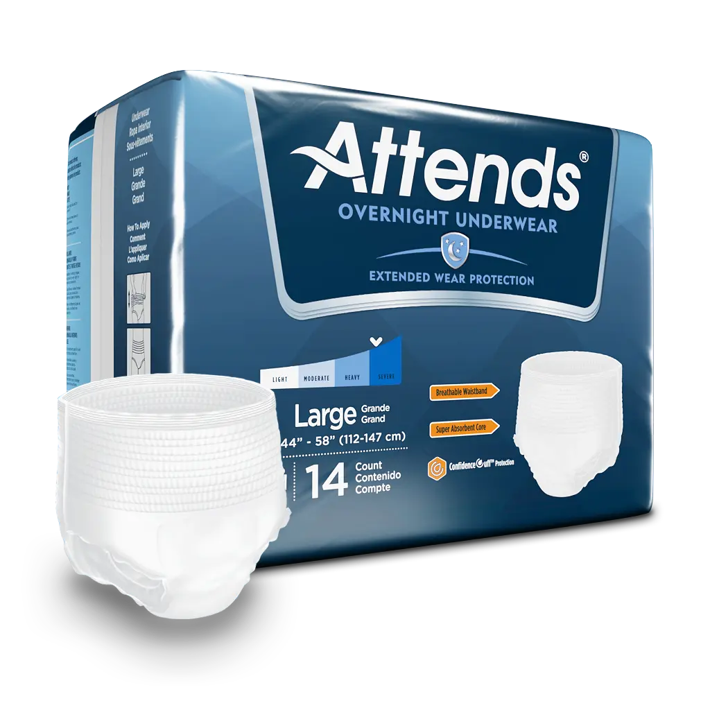 Attends Overnight Shaped Pads - Assist Health Supplies