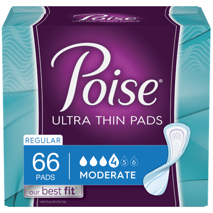 POISE ORIGINAL MODERATE NON-WINGED PADS CONVENIENCE