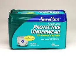 Adult Brief SURECARE Protective Underwear Extra Heavy Absorbency  (Medtronic/Covidien part#1225, 1215, 1205)