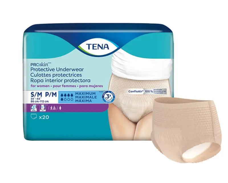 Tena Black Stylish Incontinence Protective Underwear for Women, Maximum  Absorbency, XL, 14 count