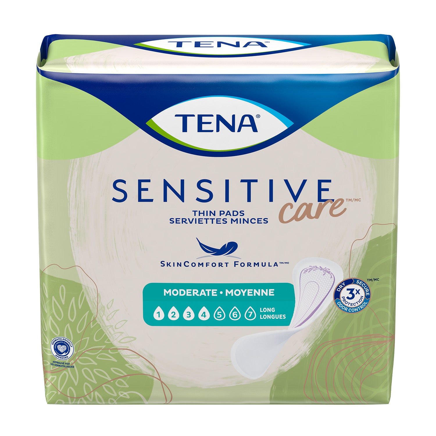 TENA New Moderate Thin Pads Long