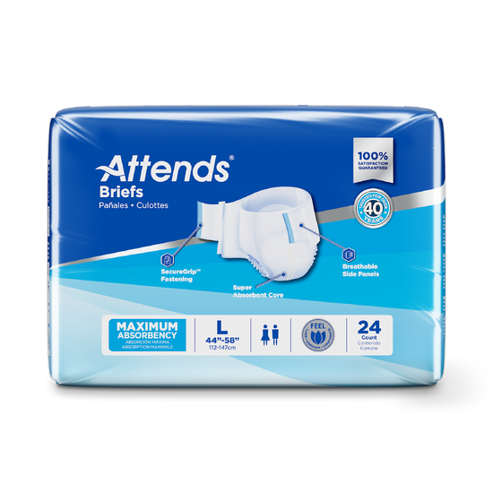 Attends Briefs Maximum Absorbency, Large