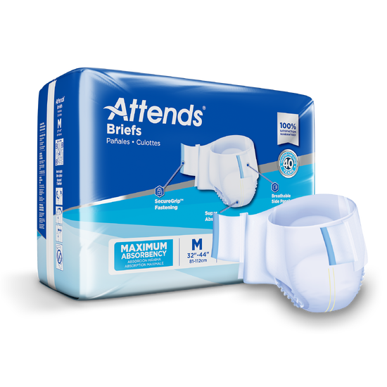 Attends Briefs Maximum Absorbency, Medium