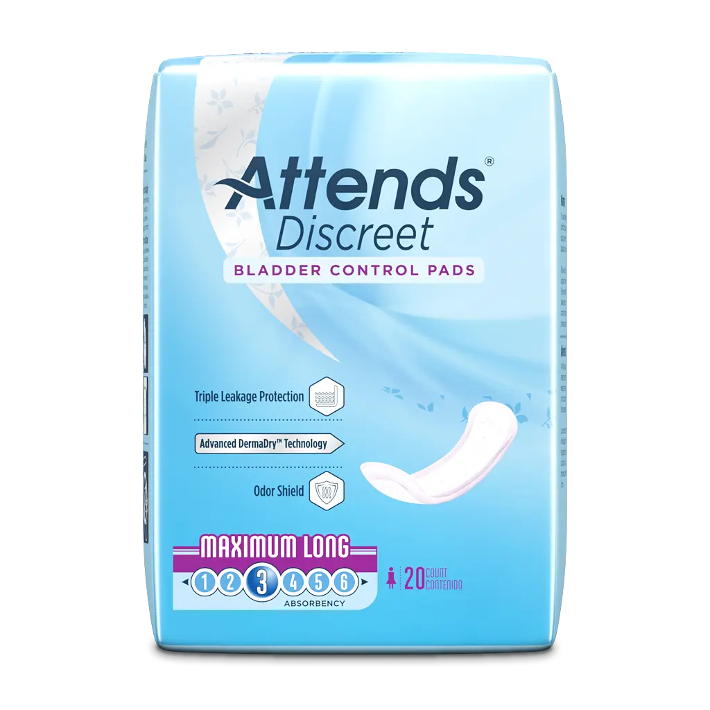 Long Moderate Absorbency Discreet Bladder Protection Pads