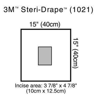 3M 1021 BX/10  DRAPE STERI 40  X 40CM