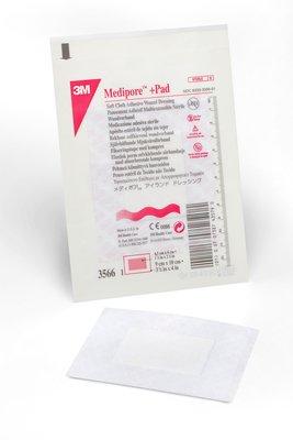 3M 3566E BX/25  DRSNG,PAD SOFT CLOTH 3 1/2IN X 4IN