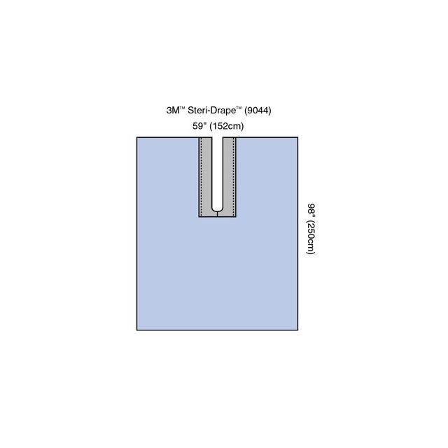 3M 9196 BX/10  DRAPE SHOULDER SPLIT SHEET WITH POUCH WITH 2 EXIT PORTS