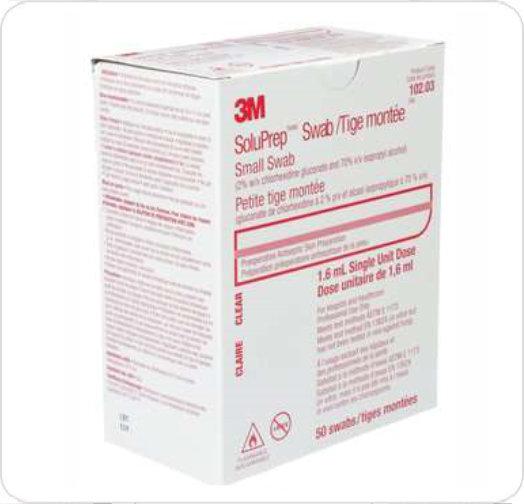 3M S10209 BX/30 SOLU I.V. MAXI SWABSTICKS 2% CHGX 70% ALCOHOL