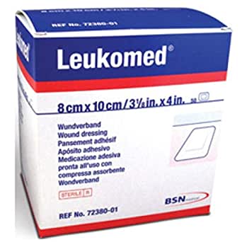 Leukomed Non-Wov Adh Sterile Dressing W/Absorb Pad 8cm X 10cm (Retail Pack) - Box Of 5 - Home Health Store Inc