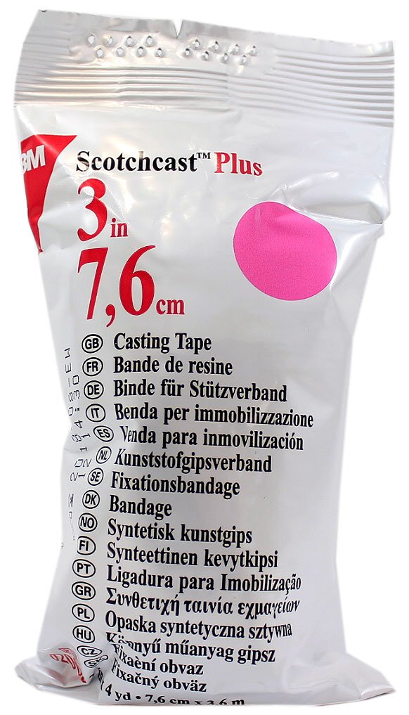 Scotchcast Poly Premium Casting Tape, 3", Pink - Ea/1 - Home Health Store Inc