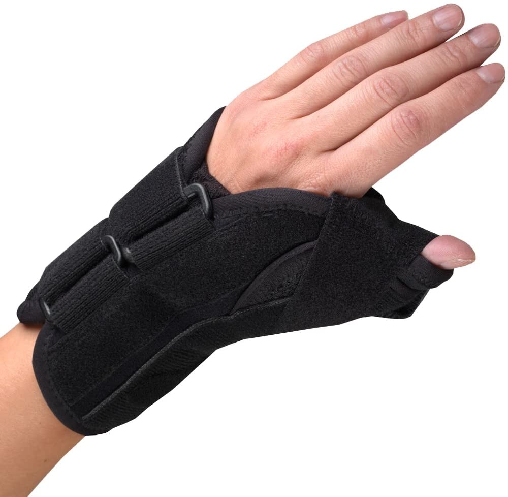 Otc Maximum Wrist-Thumb Splint 6" Left Black Xs (4 1/2 - 5 1/2") Removable Palmar Splint Latex-Free - Ea/1 - Home Health Store Inc