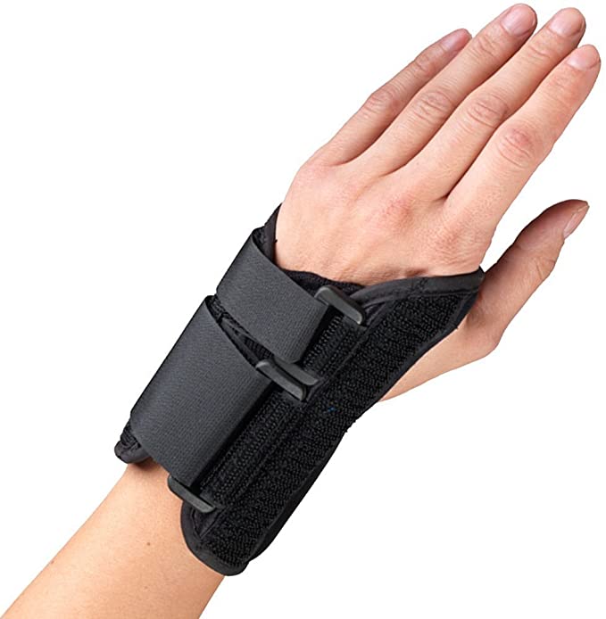 Otc Maximum Wrist Brace W/ Adjustable Thumb Strap Md(6 1/2 - 7 1/2") Right Hand Black Removable Splint Pull-Lace Closure - Ea/1 - Home Health Store Inc