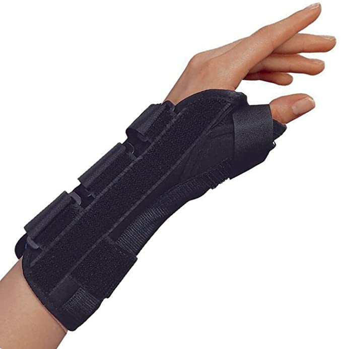 Otc Maximum Wrist-Thumb Splint 6" Right Black Xs (4 1/2 - 5 1/2") Removable Palmar Splint Latex-Free - Ea/1 - Home Health Store Inc