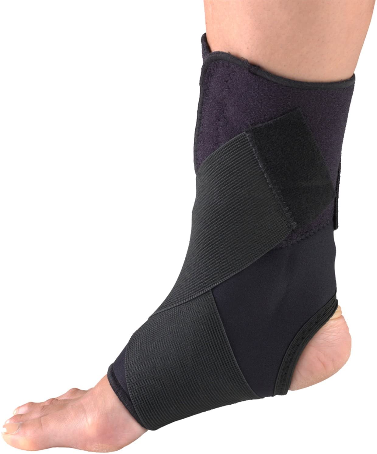 Otc Medium Ankle Support W/ Figure 8 Wraparound Strap Black Lg (8 3/4 - 9 3/4) - Ea/1 - Home Health Store Inc