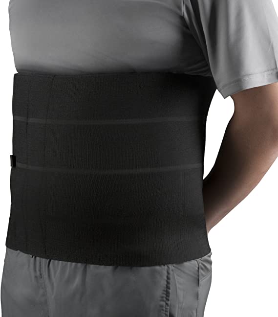 Otc Maximum Heavy Duty Four Panel Abdominal Binder 12" Black, Large (37-40") - Ea/1 - Home Health Store Inc