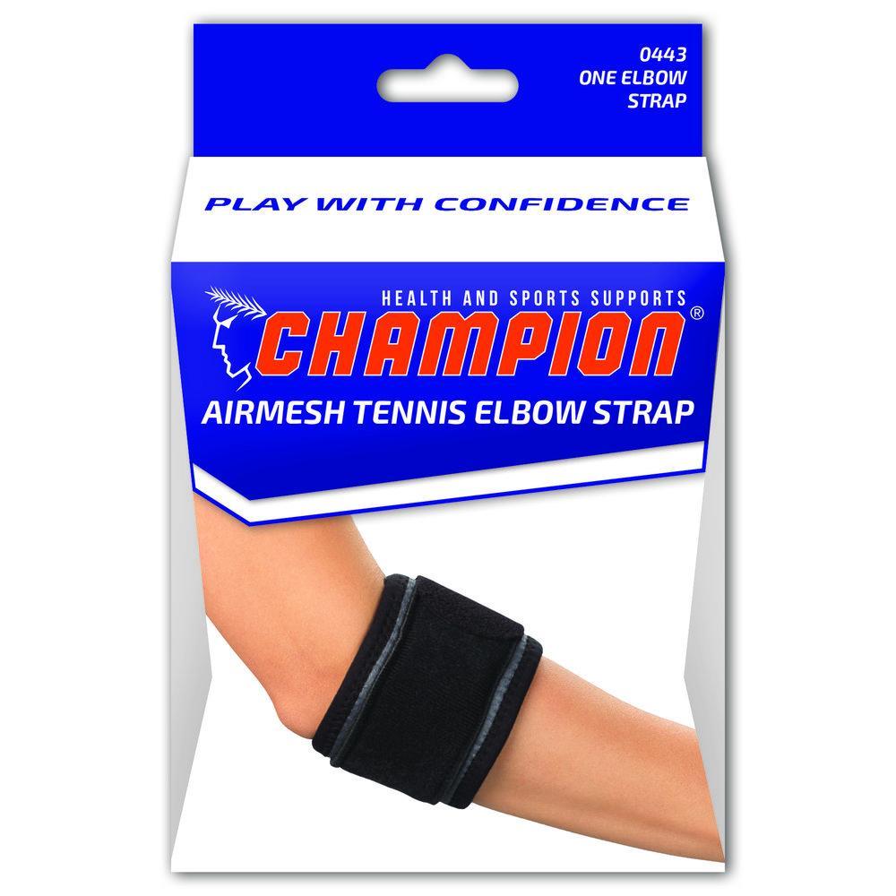 AIR 0443-R EA/1 TENNIS ELBOW STRAP BLACK,REGULAR