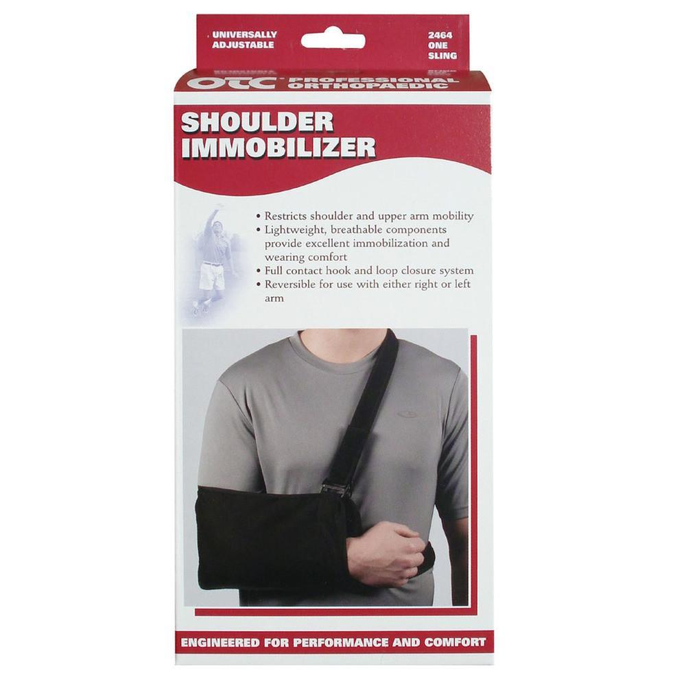 AIR 2464-XS EA/1 OTC MEDIUM LIGHTWEIGHT SHOULDER IMMOBILIZER W/ REMOVABLE WEBBING STRAP XS (6x11") BLACK