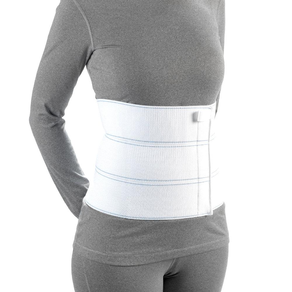 AIR 2513-M EA/1 OTC MINIMUM UNIVERSAL UNISEX 3-PANEL BINDER WHITE MEDIUM (46-62") MOLDS TO CONTOURS W/ GENTLE FULL-LENGTH SUPPORT PULL-TAB ASSISTS