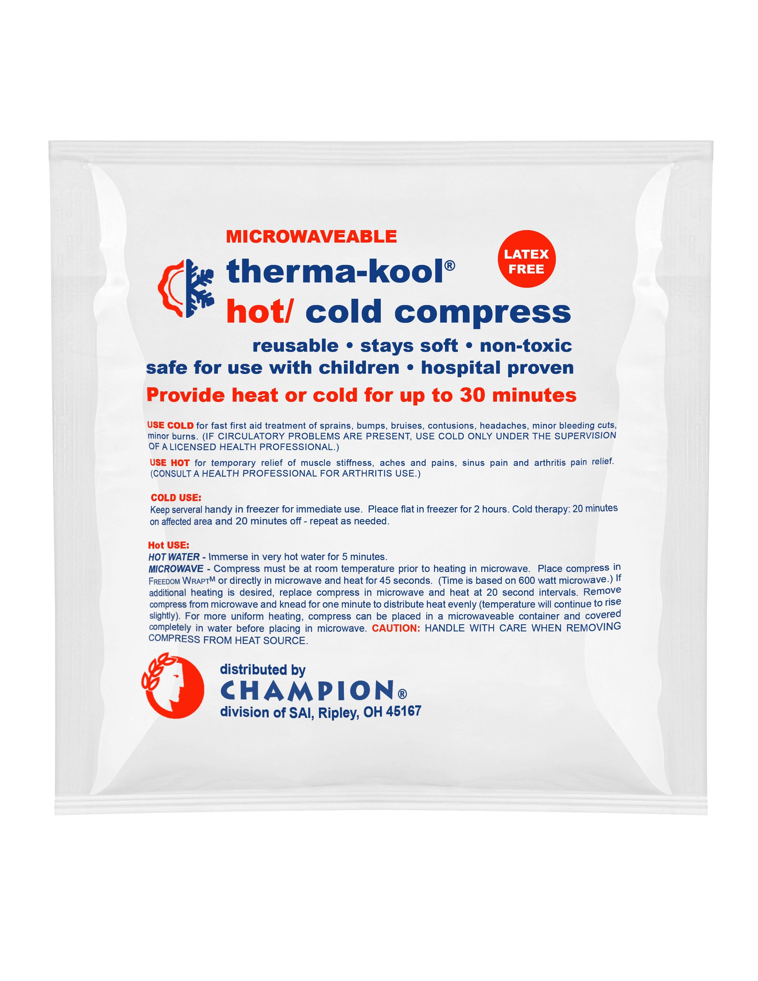 AIR 5042MW CS/12 THERMA-KOOL HOT/COLD COMPRESS, 9X11, MICROWAVEABLE ,REUSABLE