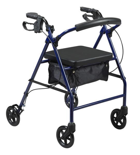 AIR 5311 EA/1 ROLLATOR BLUE  FLIP-UP REMOVABLE BACKREST/NYLON BASKET