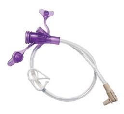 AMT 81255 EA/1 AMT MINI ONE CONTINUOUS FEEDING SET 12" L, RIGHT ANGLE CONNECTOR WITH PURPLE Y-PORT ADAPTER, CLEAR TUBING