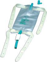 BRD 150101 (CS48) EA/1  DISPOZ A BAG LEG BAG- 9OZ STER RUBBER CAP VALVE & LATEX LEG STRAPS 8.5IN