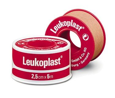 BSN 7237907 BX/12 LEUKOPLAST SLEEK ZINC OXIDE PLASTIC WATERPROOF TAPE 2.5CM X 3M