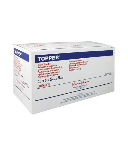 JNJ M12507 (CS12) BX/100 TOPPER® DRAIN  SWABS 7.5CM X 7.5CM