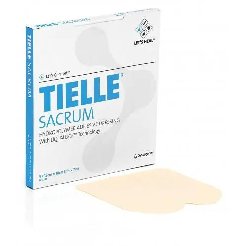 JNJ MTL104 BX/5 TIELLE® SACRUM HYDROPOLYMER ADHESIVE DRESSING 18CM X 18CM