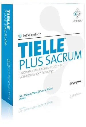 JNJ MTP506 BX/10 TIELLE® PLUS SACRUM HYDROPOLYMER ADHESIVE DRESSING 15CM X 15CM