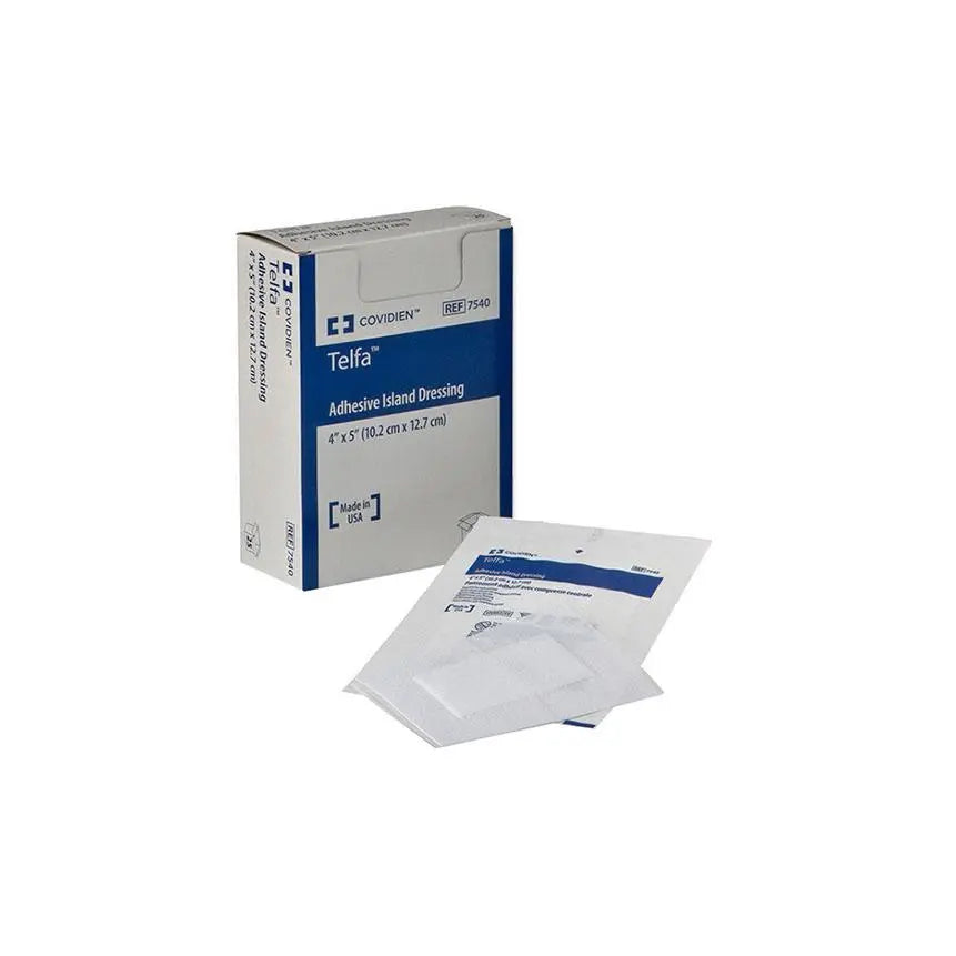 KND 7540 BX/25 TELFA ISLAND DRESSING,ADHESIVE ,STERILE (5" X 4" )