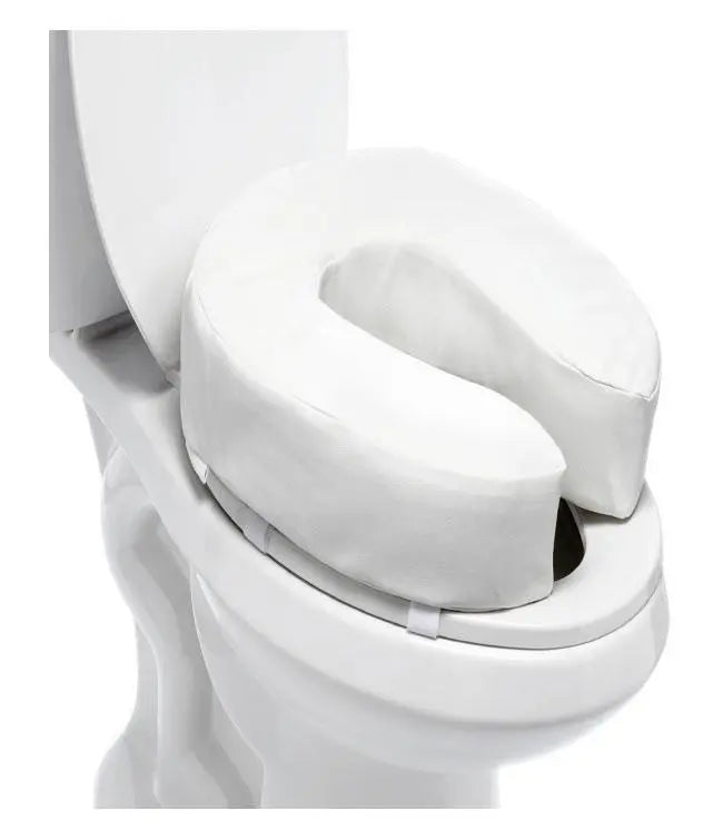 MHC MHTR EA/1 TOILET SEAT RAISER, HIGH DENSITY FOAM WITH VINYL COVER, HOOK & LOOP STRAPS 4"