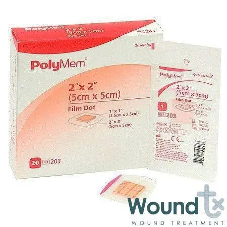 PLM 5333 BX/15 POLYMEM TUBE DRESSING, 2" X 2" (9CM X 9CM).