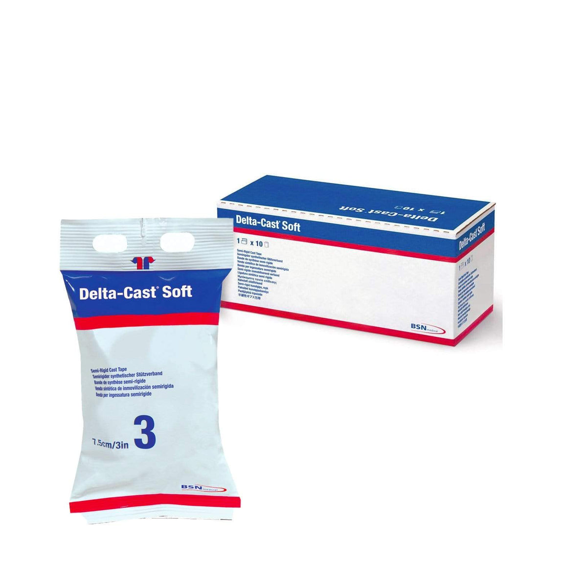 Delta-Cast Soft Polyester Semi-Rigid Cast Tape 1cm X 3.6m, Blue - Box Of 10 - Home Health Store Inc